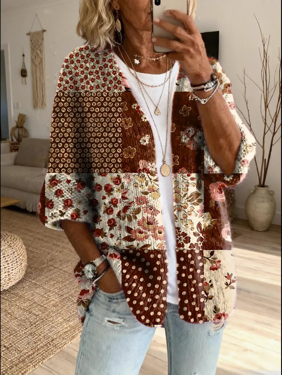 Xamira - Printed Open Front Cardigan