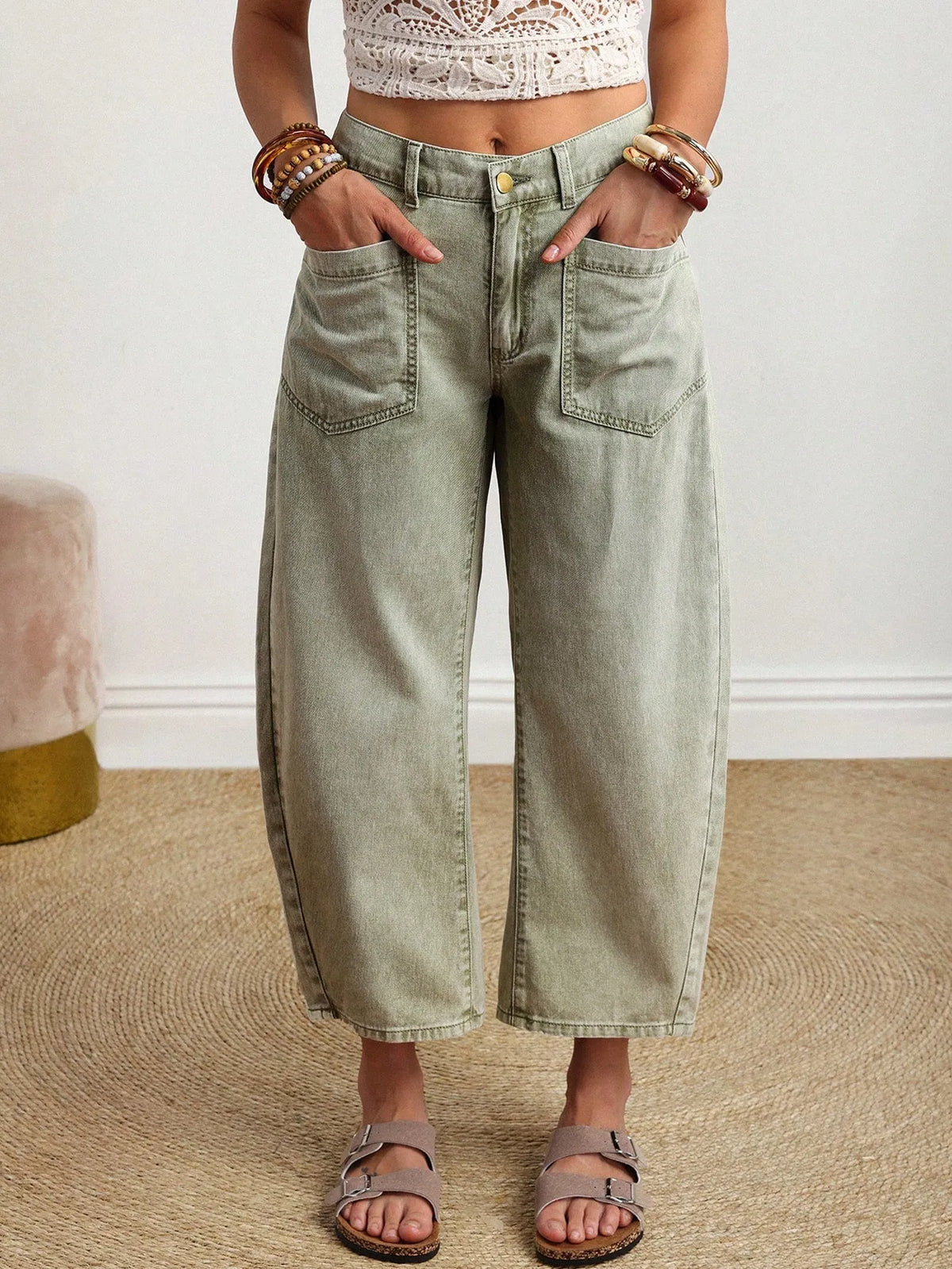 Women's Solid Color Casual Comfortable Jeans