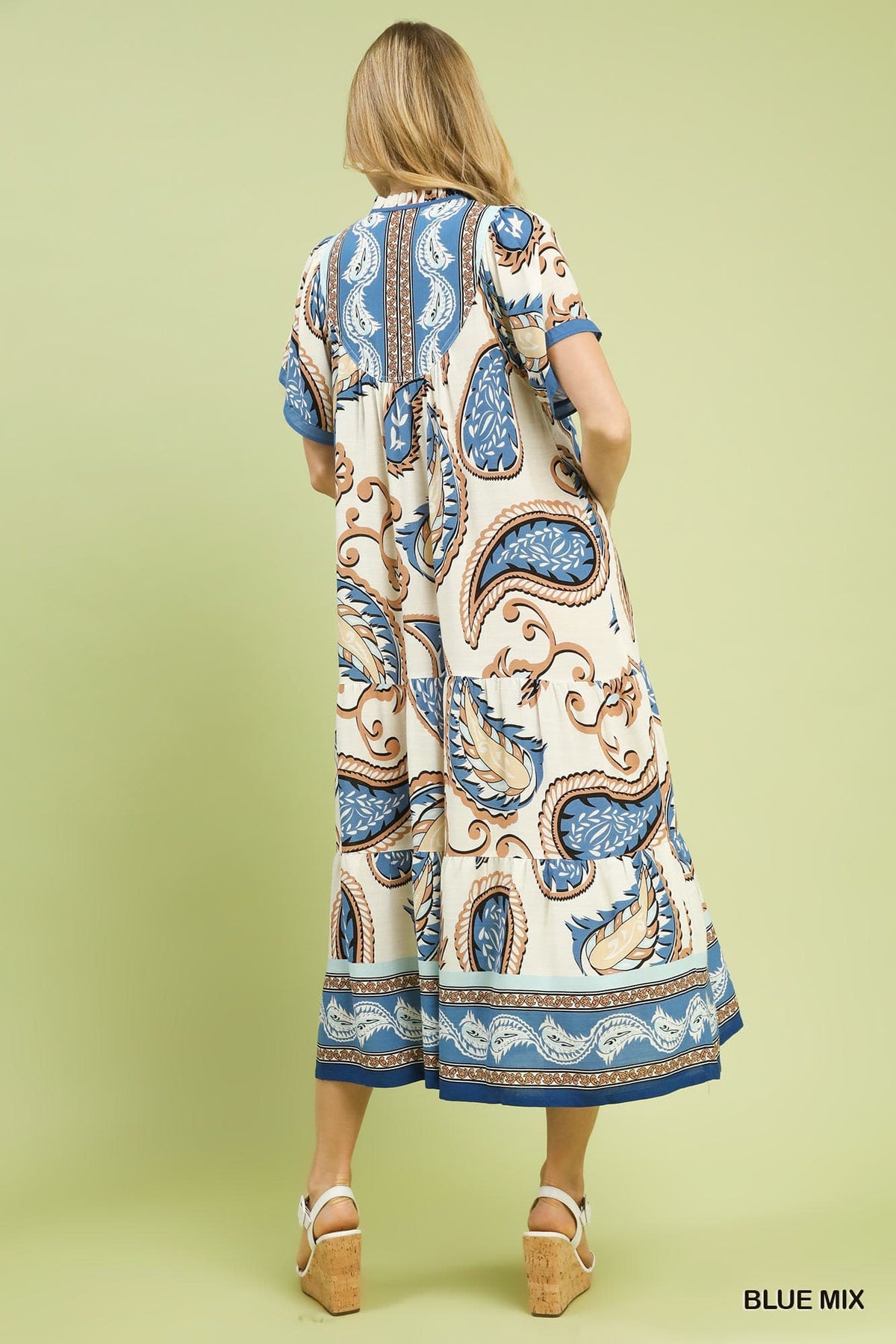 UMGEE Victoria Midi Dress Blue Mix