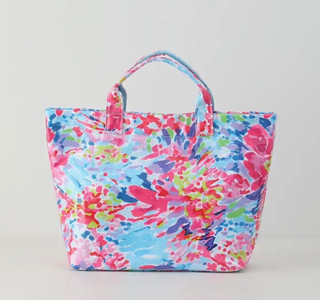 Waterproof Tote Beach Bag Petal Splash