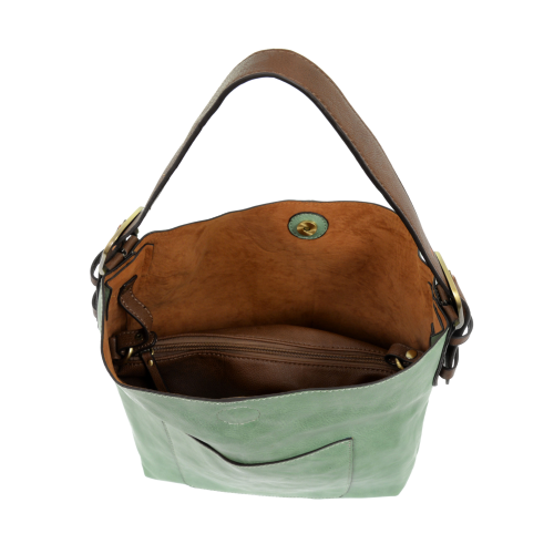 2 PC Joy Susan Classic Hobo Handbag Set Bermuda Green