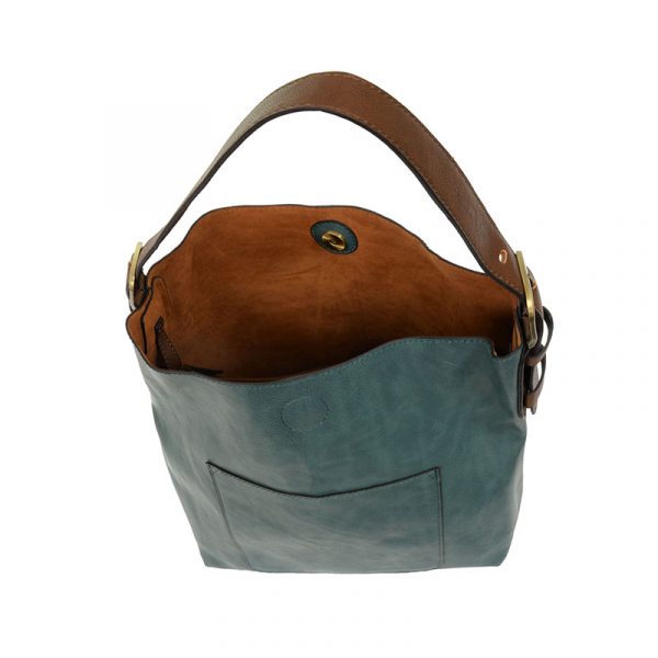 2 PC Joy Susan Classic Hobo Handbag Set Teal-ish