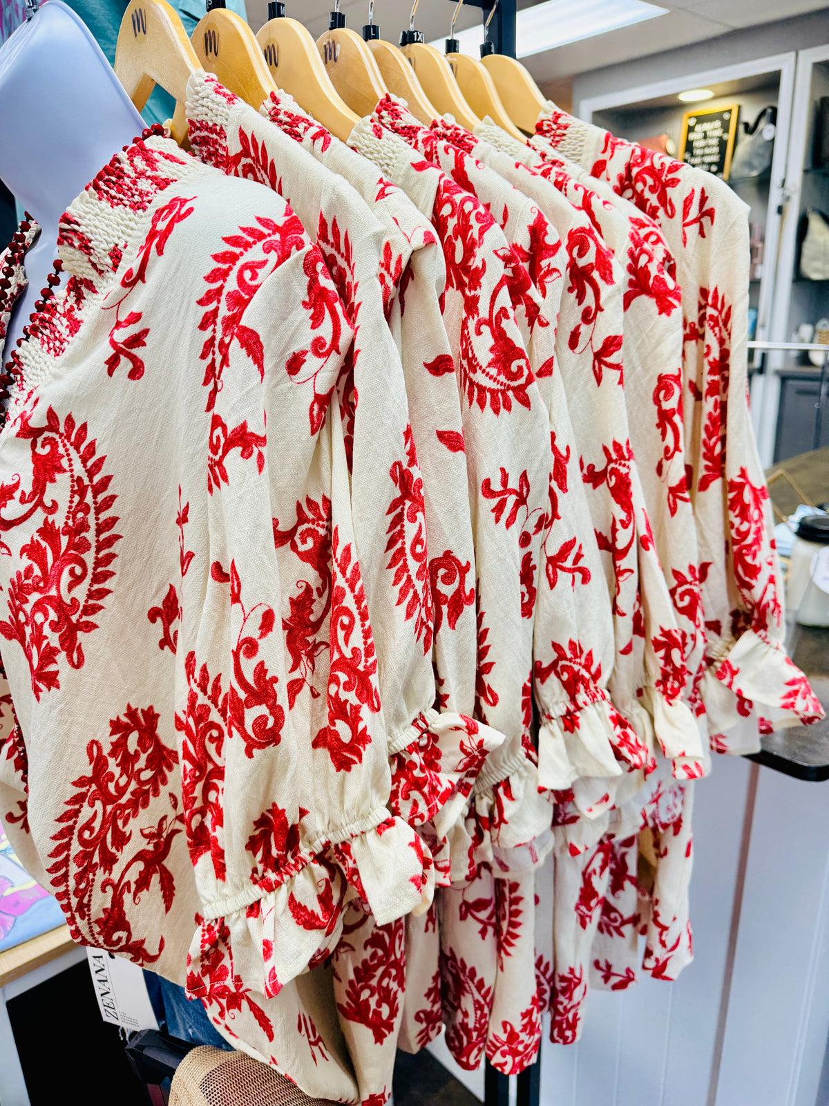 UMGEE Paris Paisley Top Red Mix
