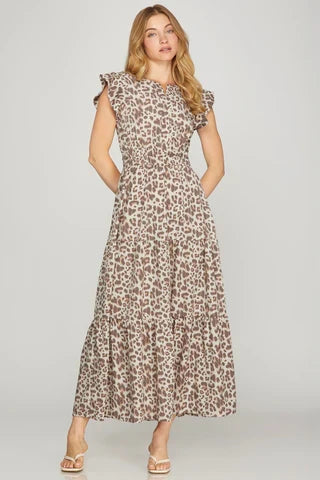 Gabby Leopard Maxi Dress