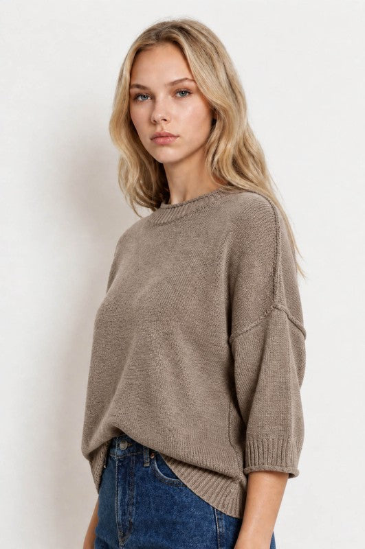 Cameron Knit Pullover Taupe