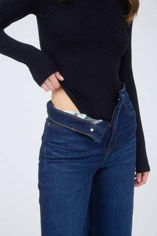 Crew Neck Knit Bodysuit Black