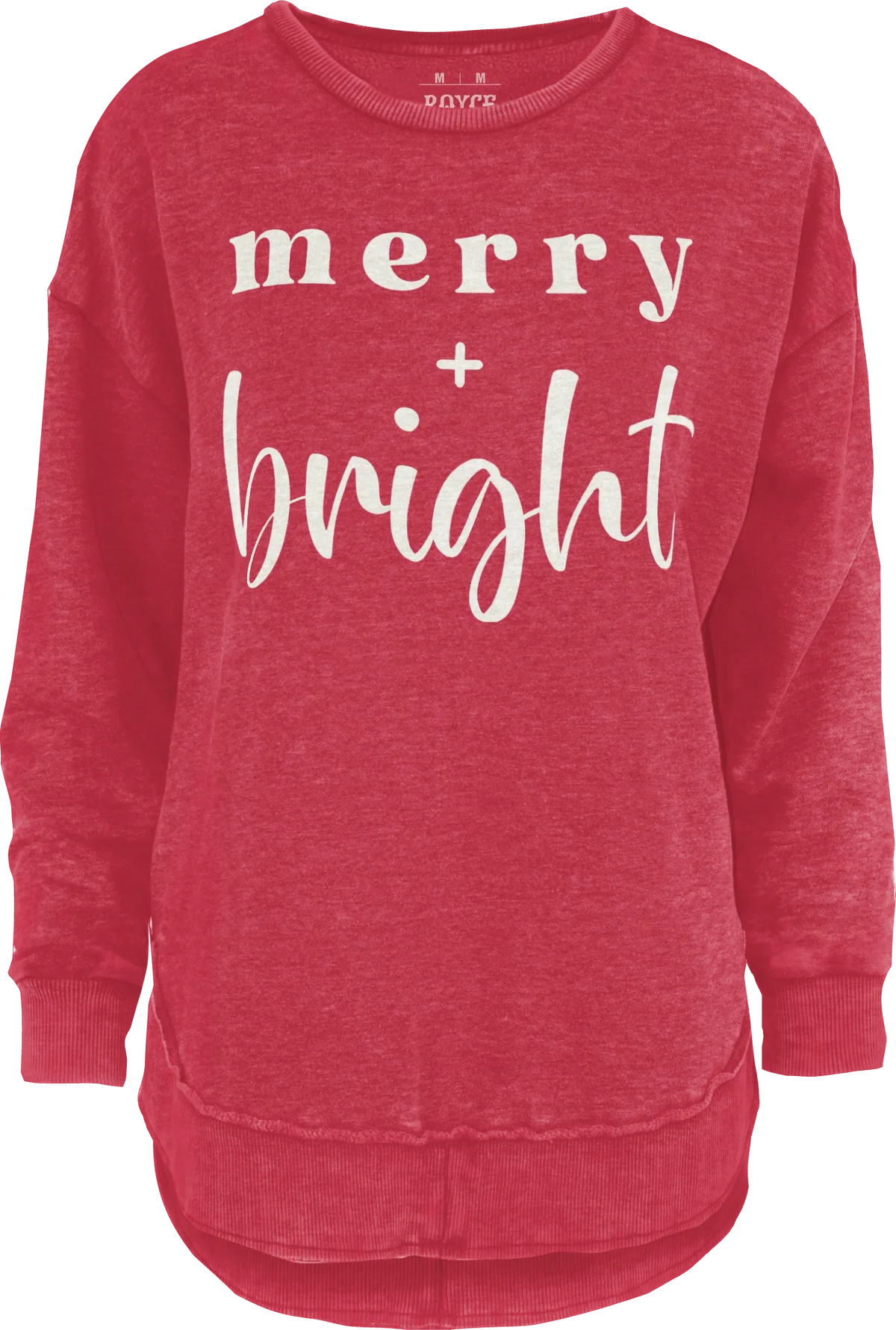 Royce Merry+Bright Fleece Hi-Lo Sweatshirt Red