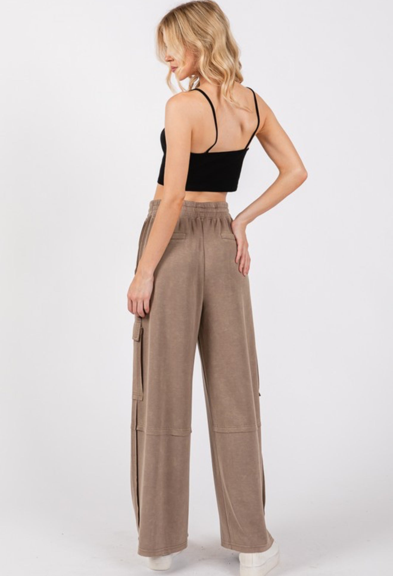 Mineral Washed Cargo Pant Mocha