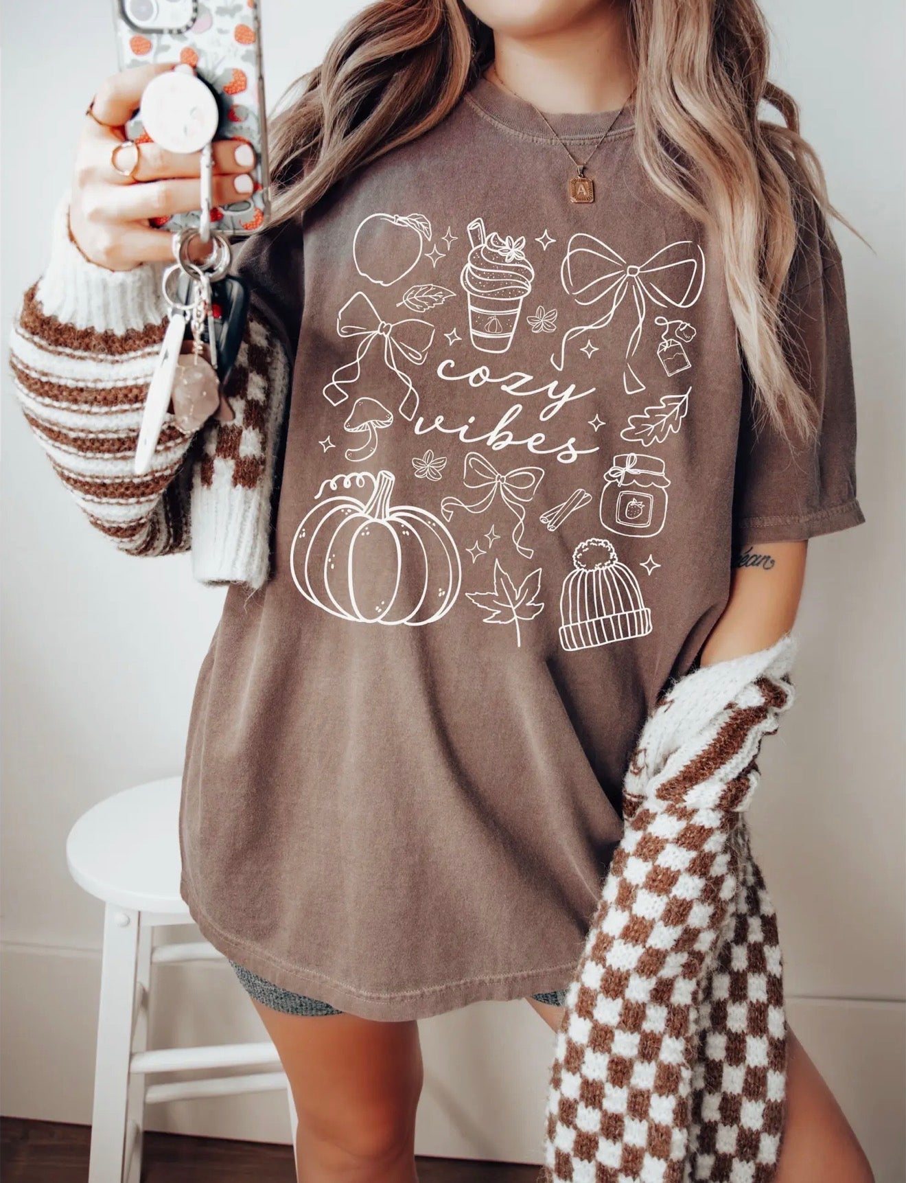Comfort Colors Espresso Cozy Vibes Tee