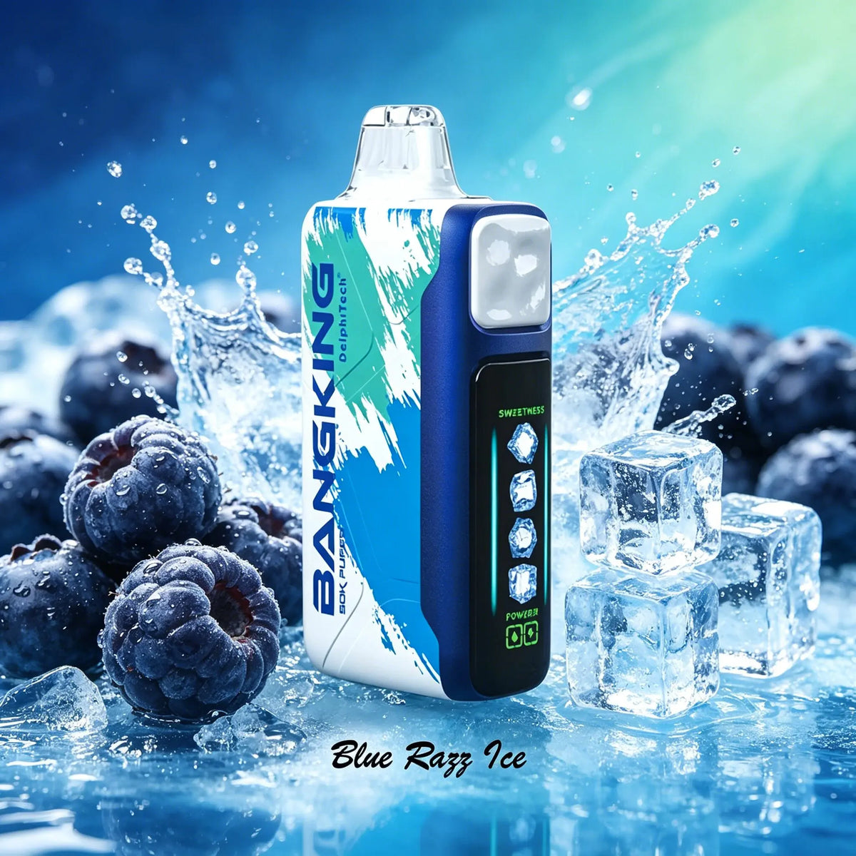 Bang King Ice Cool 60000 60K Puffs Adjustable Ice Level LED Display Disposable Vape Japan warehouse