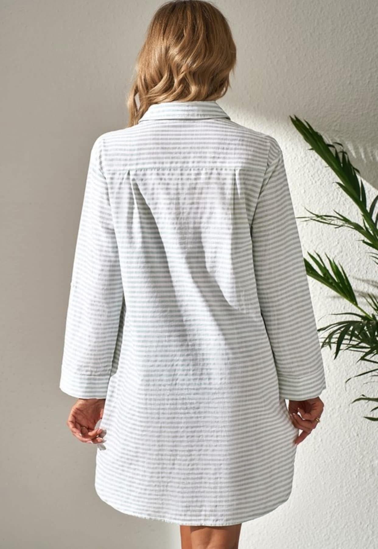Cabana Beach Shirt Dress