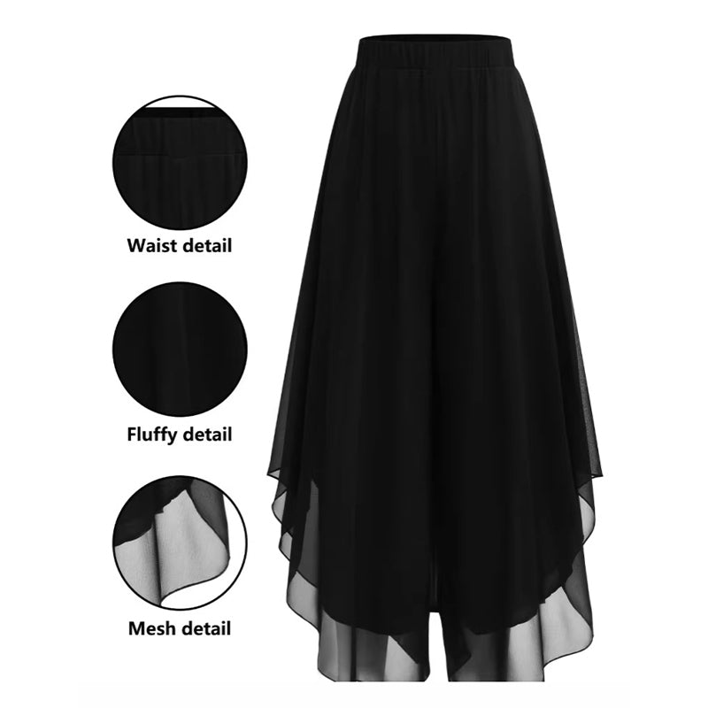 Hope - Chiffon Overlay Wide Leg Trousers
