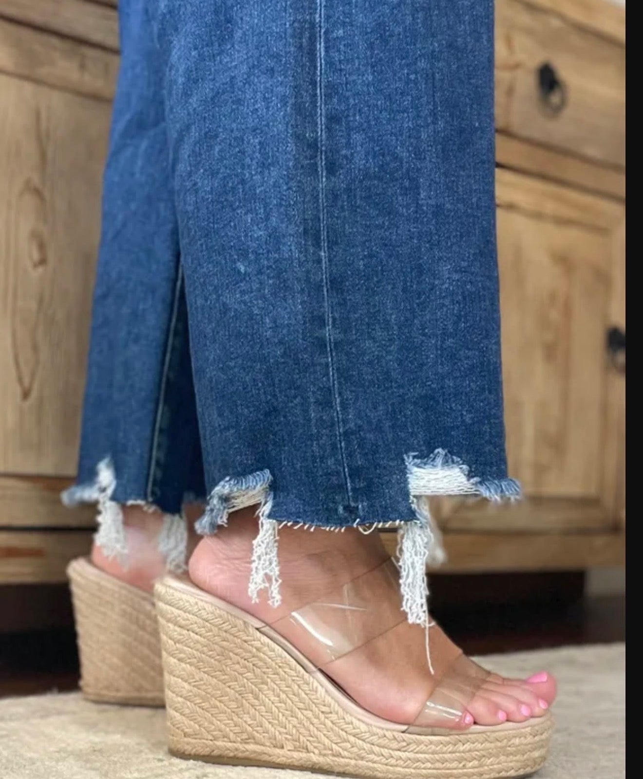 RISEN Lana Wide Leg Crop Jean