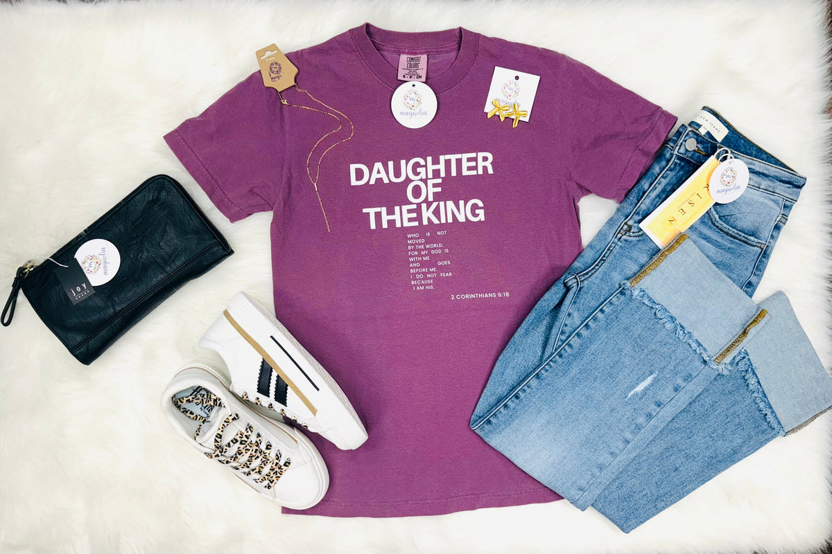 Comfort Colors Daughter of the King Berry Tee