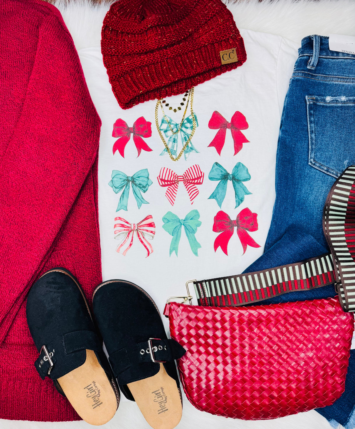 Comfort Colors Multi Bow Tee