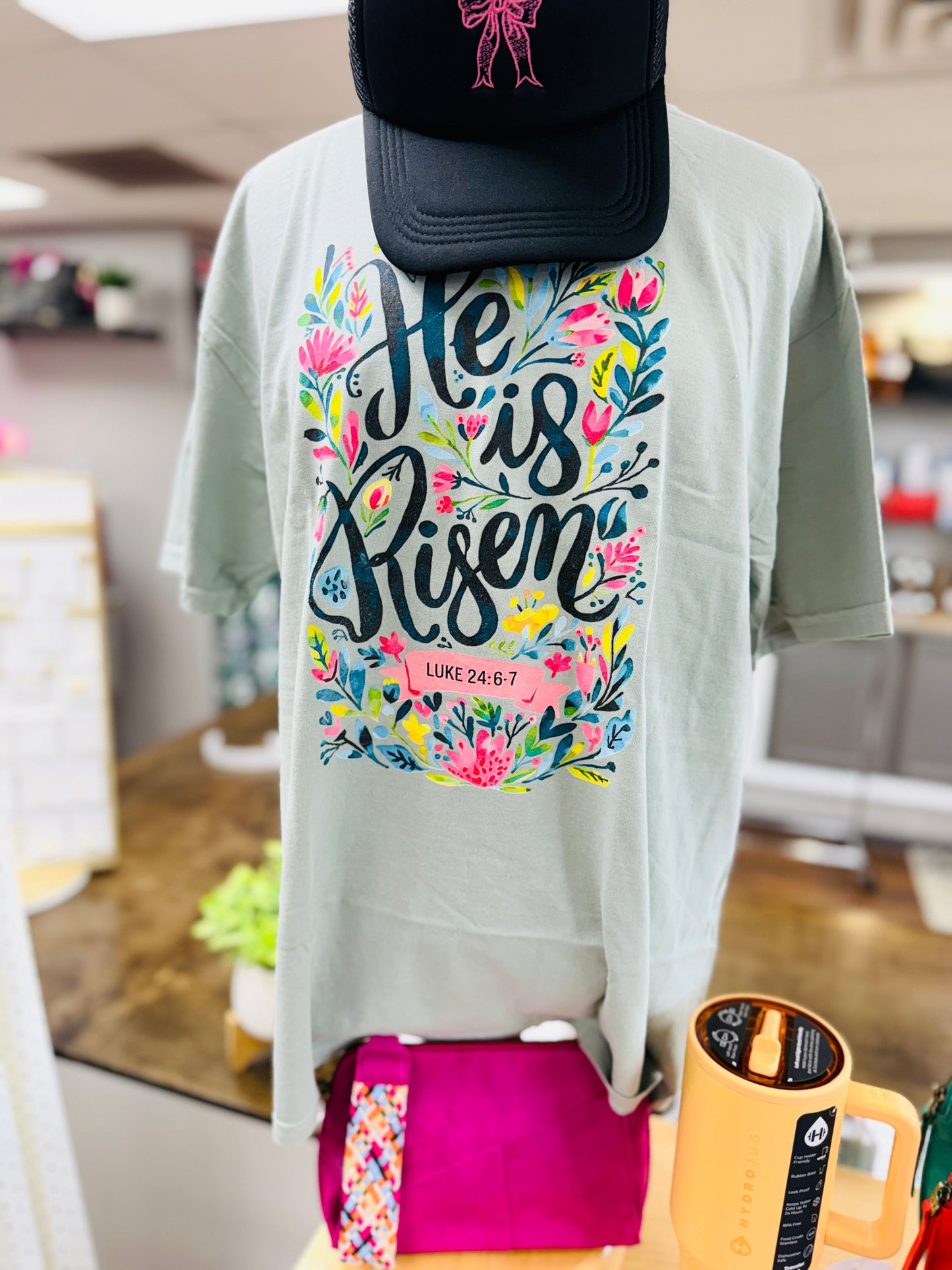 Comfort Colors Floral He Is Risen Tee