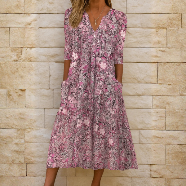 Lirenne - Soft-Touch Midi Dress