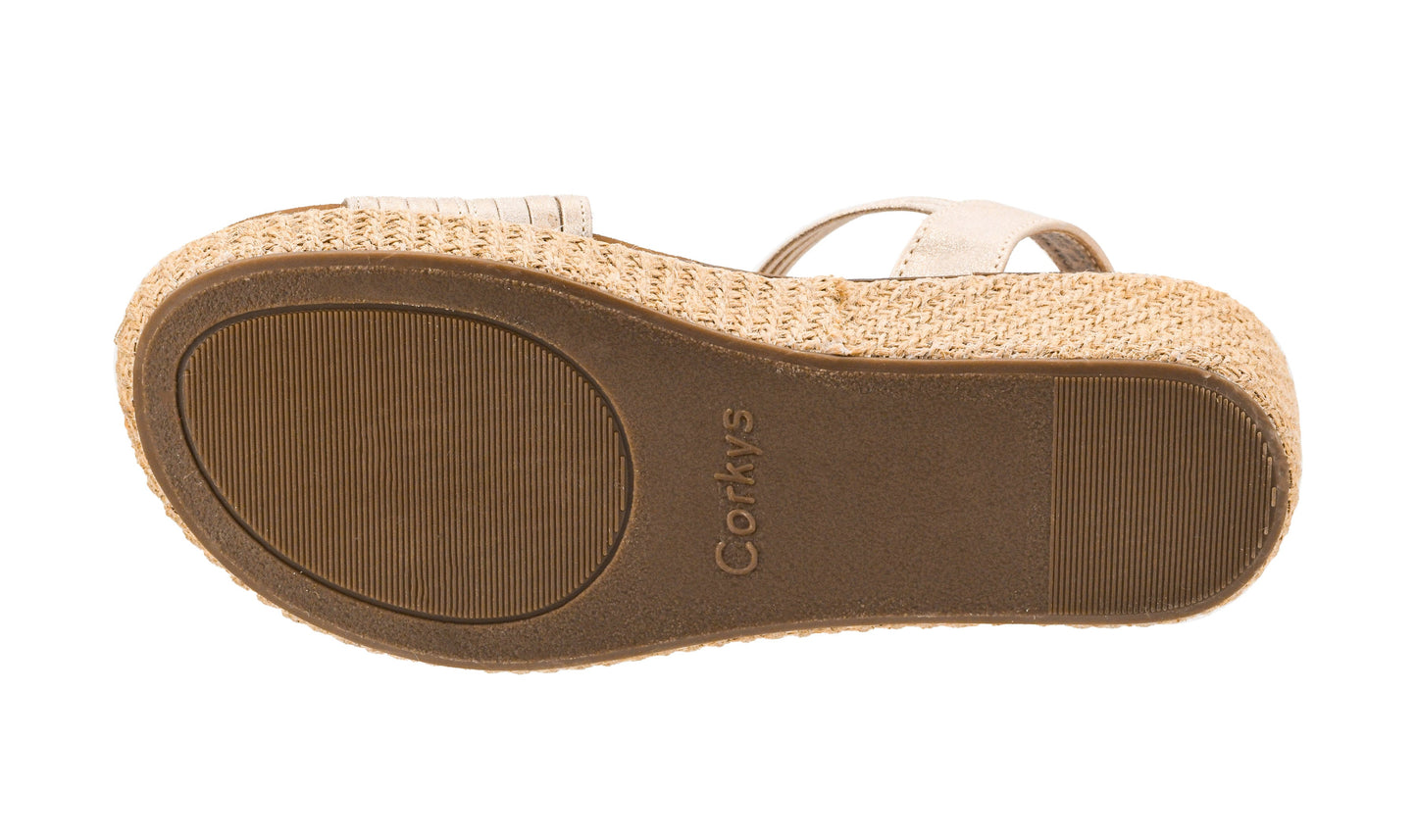 CORKYS What About Now Wedge Sandal Gold