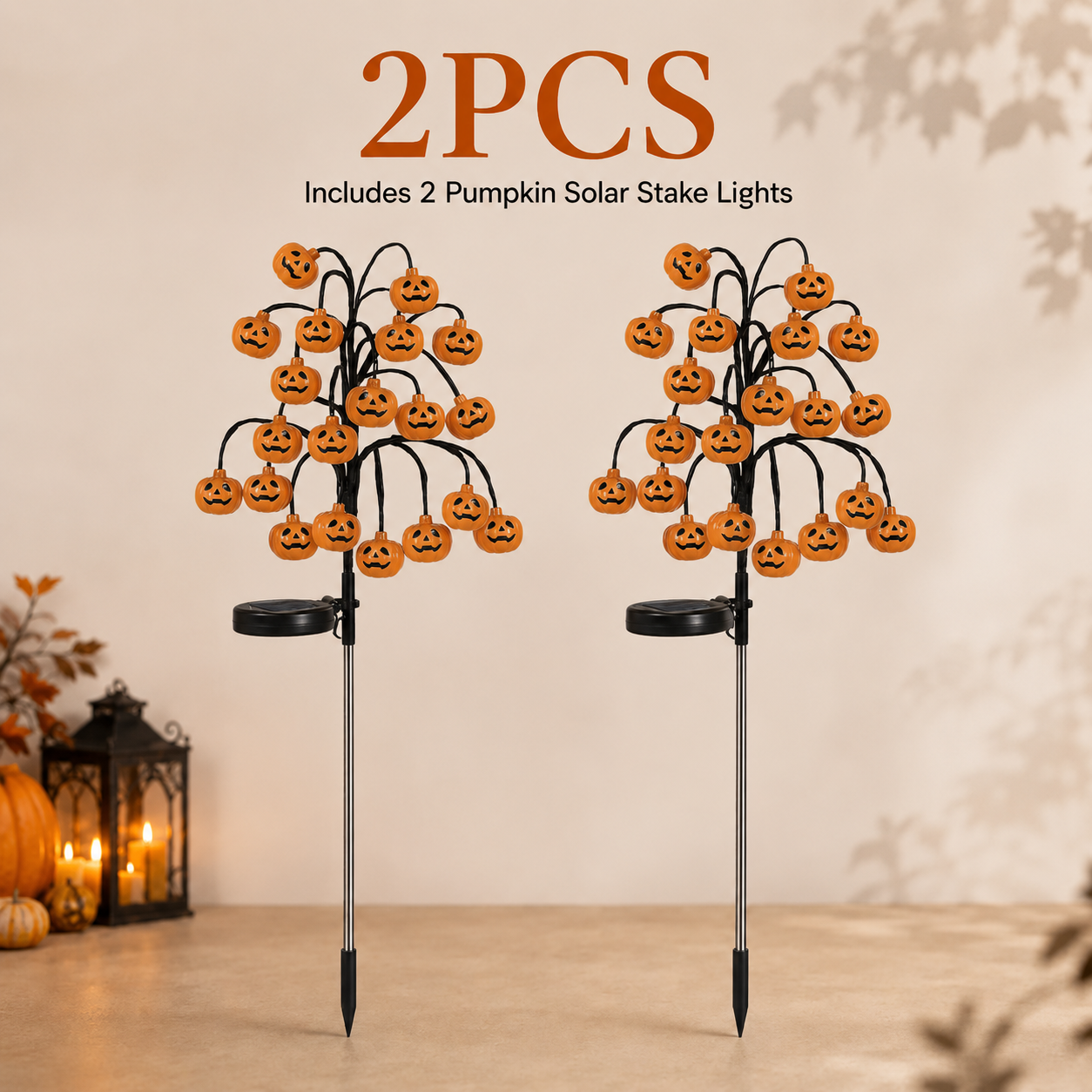 π₯π Pumpkin Solar Stake Lights β Halloween Outdoor Yard Decor