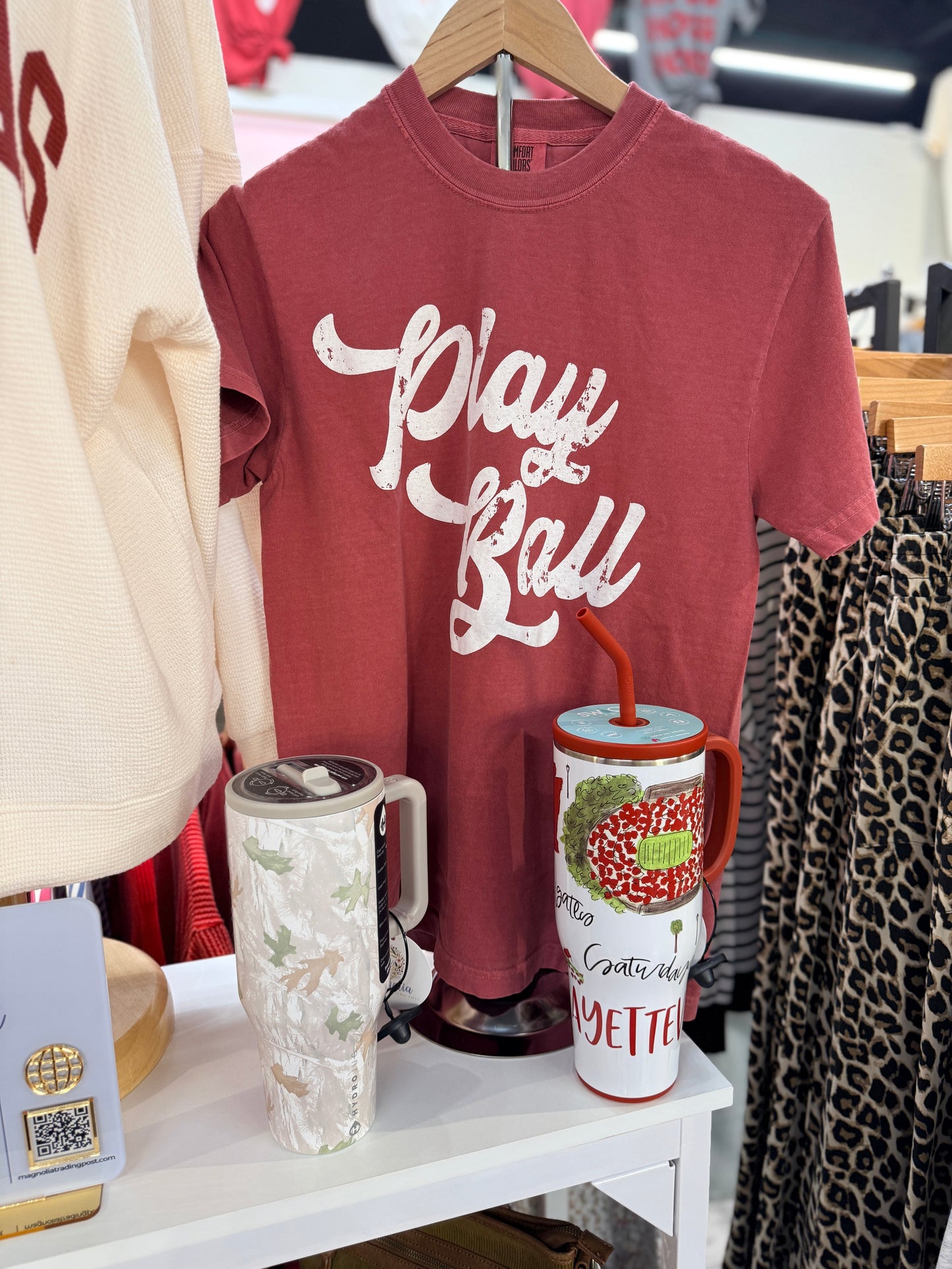 Comfort Colors Brick Red Play Ball Tee
