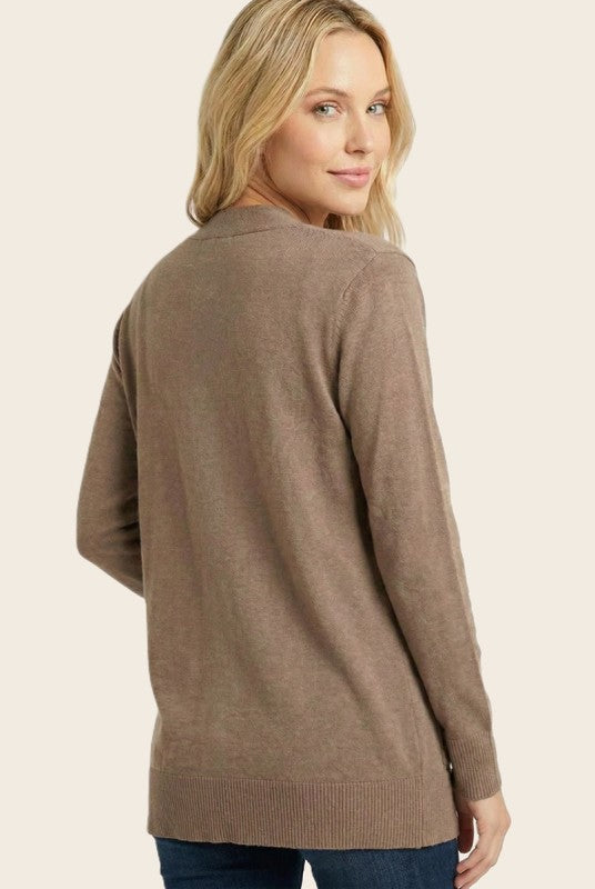 Basic Everyday Cardigan Mocha