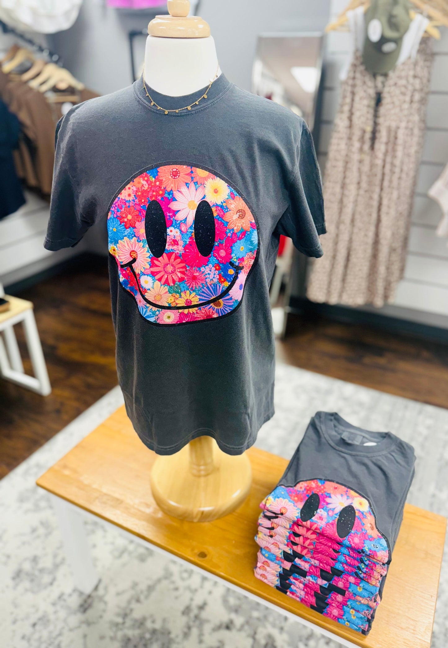 Comfort Colors Retro Happy Floral Tee