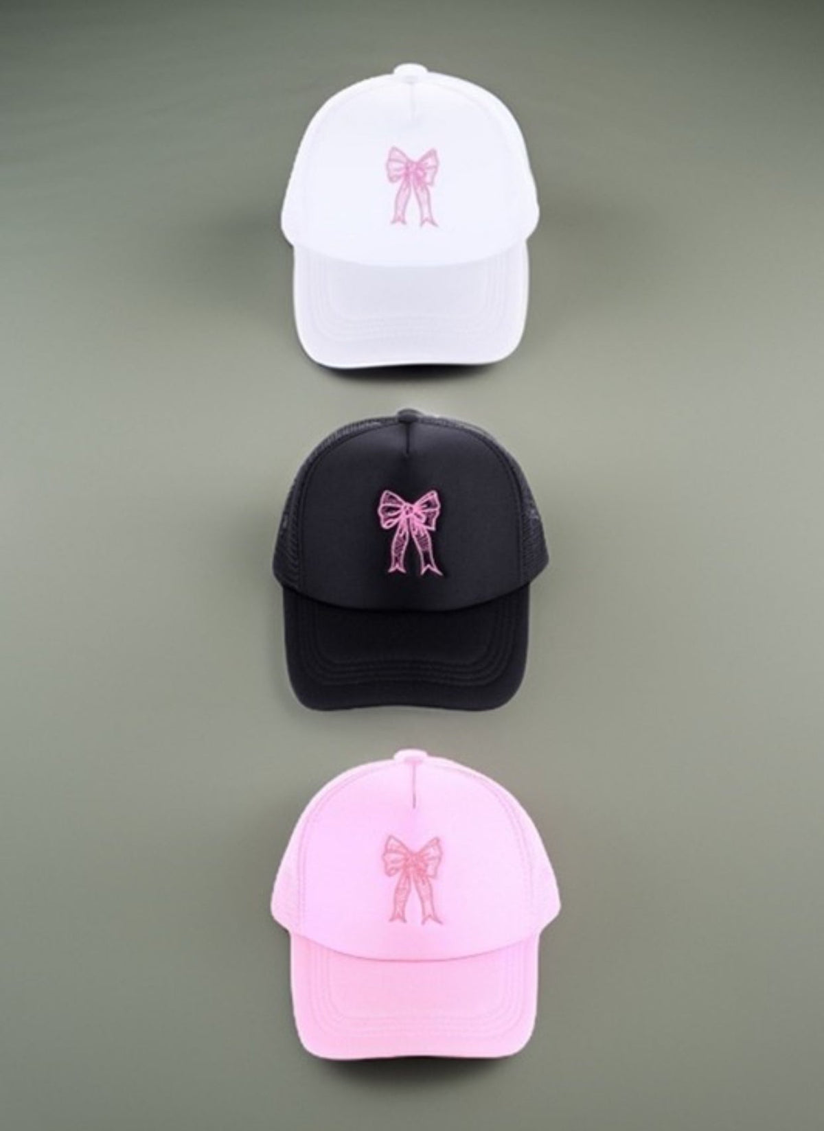 Bow Embroidered Trucker Hat