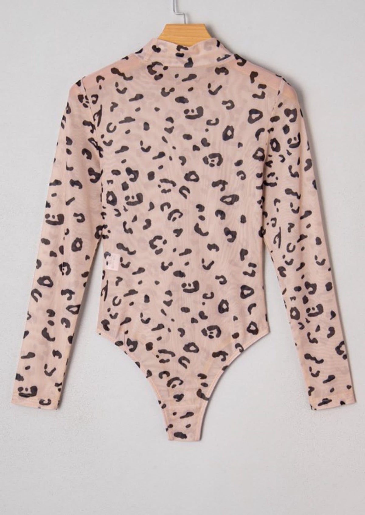 Khaki Leopard Mesh Layering Bodysuit