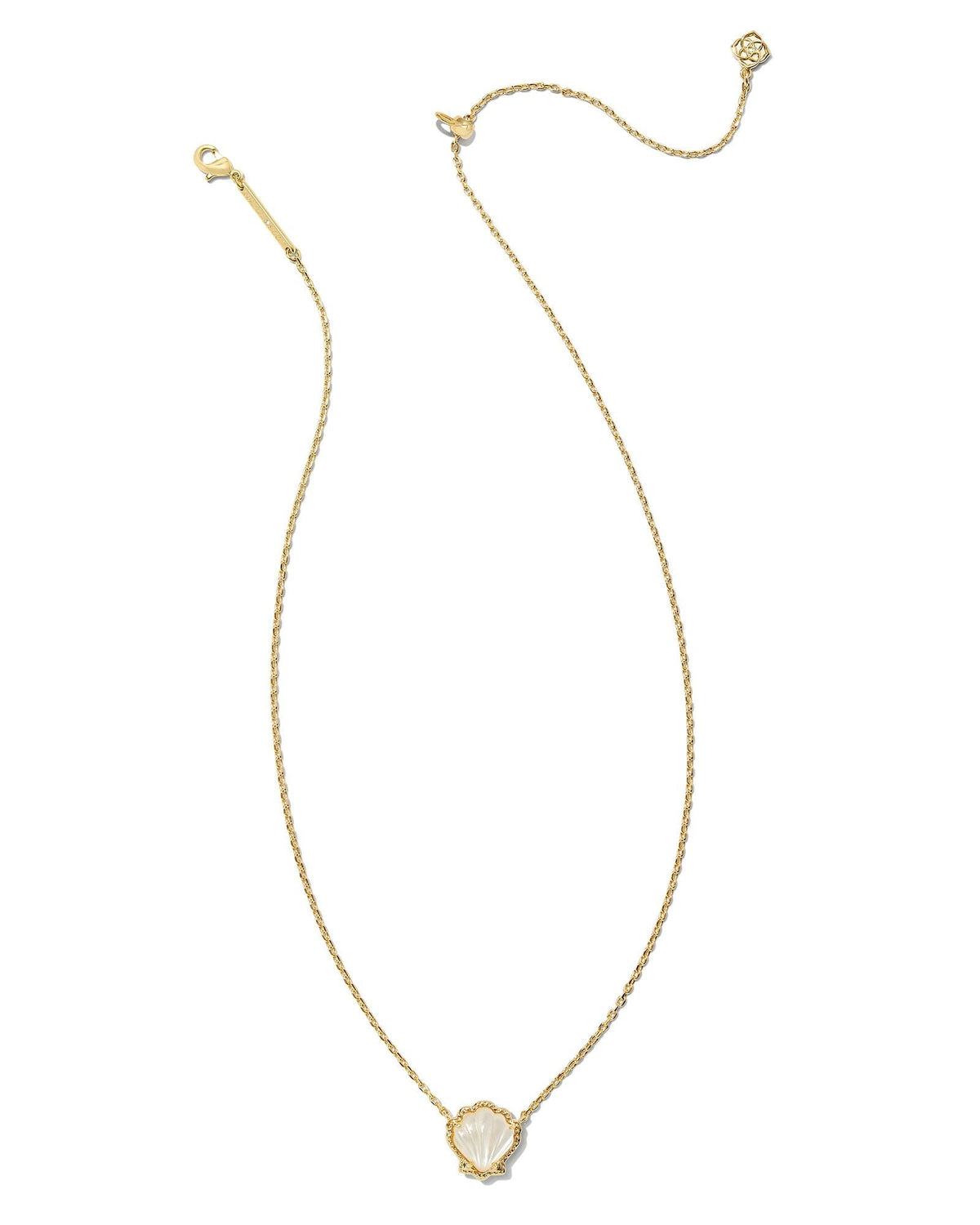 KS BRYNNE SHELL SHORT PENDANT NECKLACE GOLD