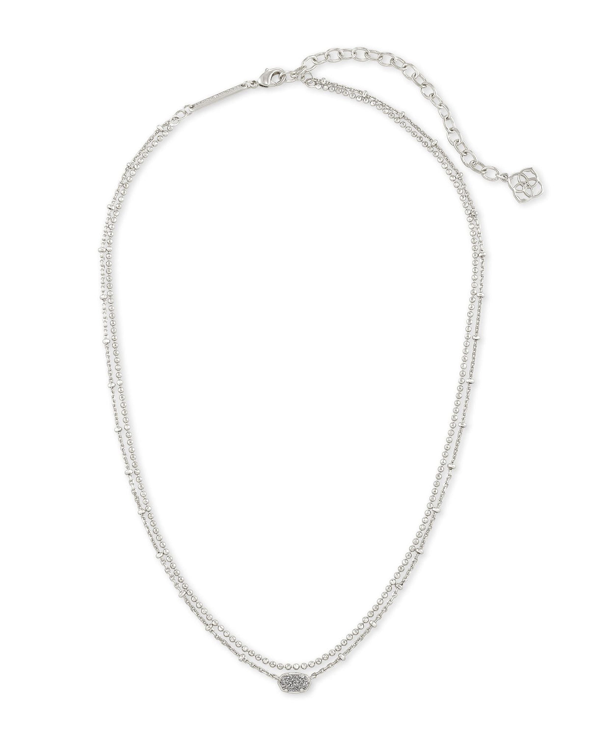KS EMILIE MULTI STRAND NECKLACE SILVER
