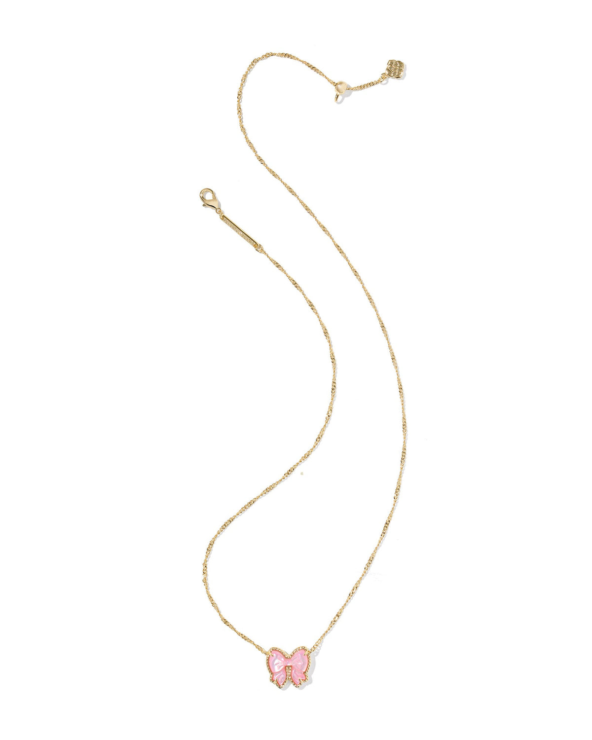 KS HALEY BOW SHORT PENDANT NECKLACE GOLD