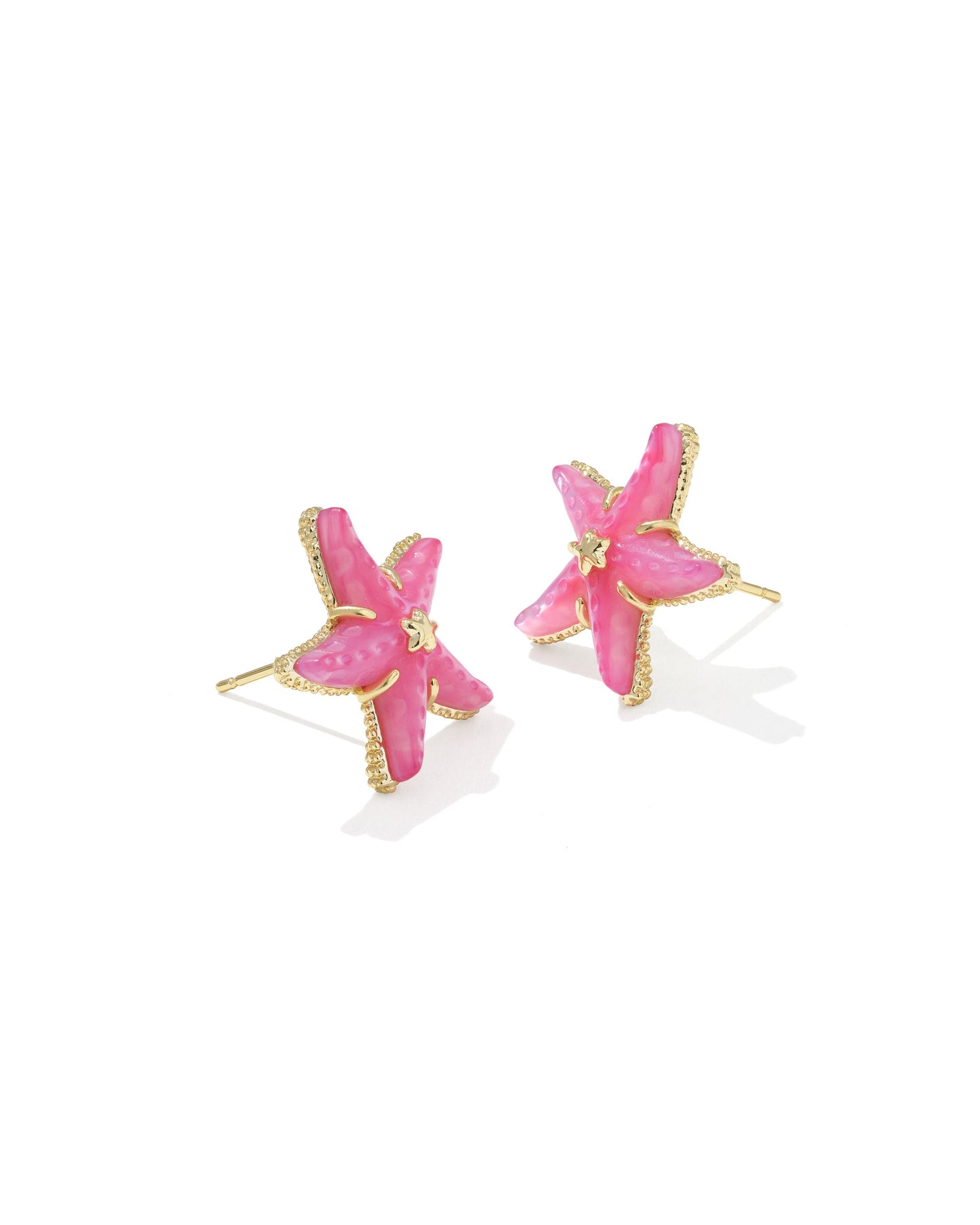 KS PARKER STARFISH STUD EARRINGS Bright Pink