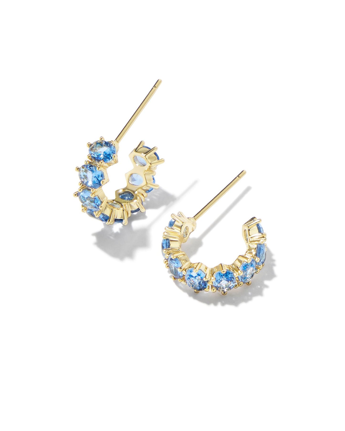 KS CAILIN CRYSTAL HUGGIE EARRINGS GOLD
