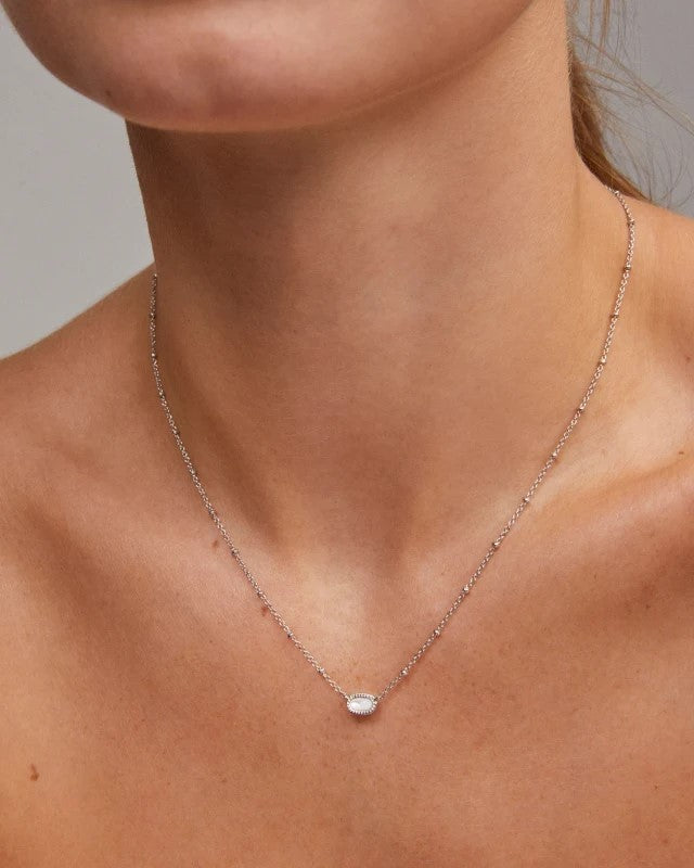 KS MINI ELISA SATELLITE SHORT PENDANT NECKLACE SILVER