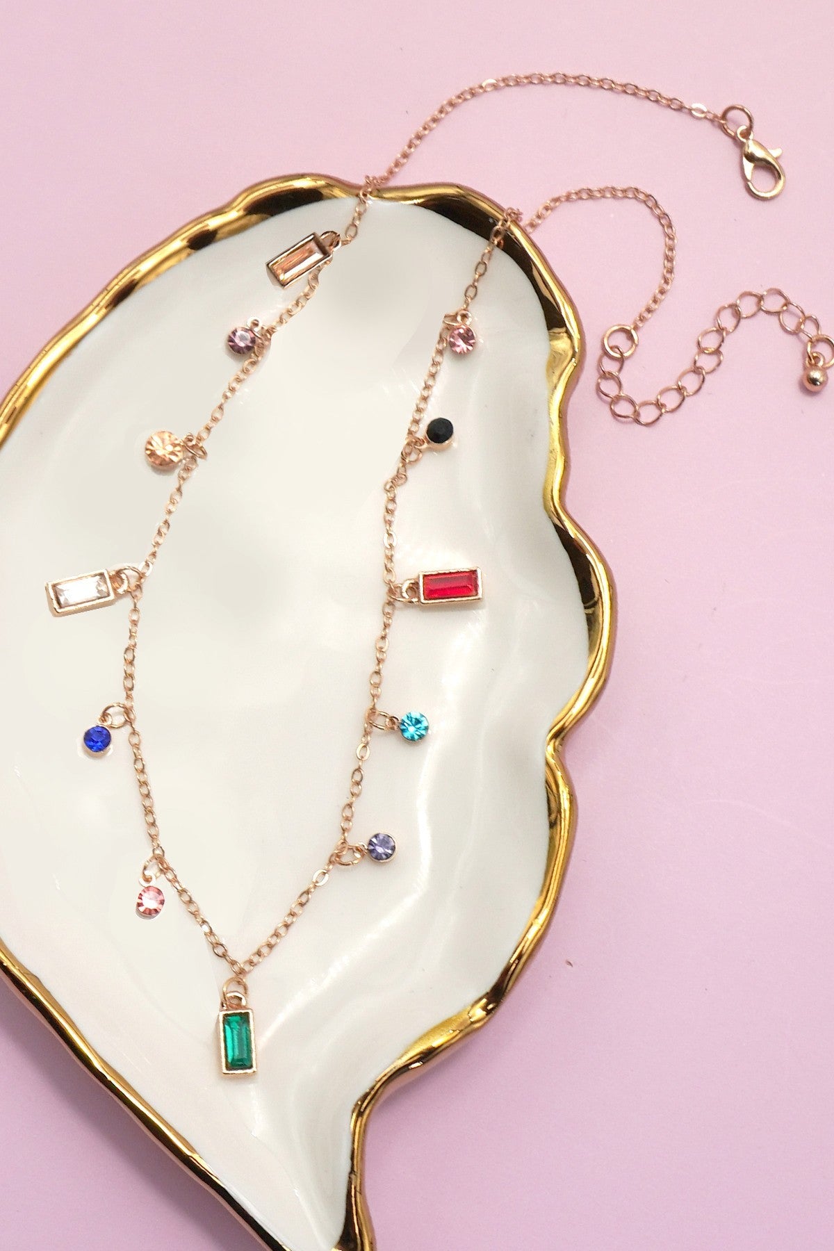 Rainbow Stone Pendant Necklace