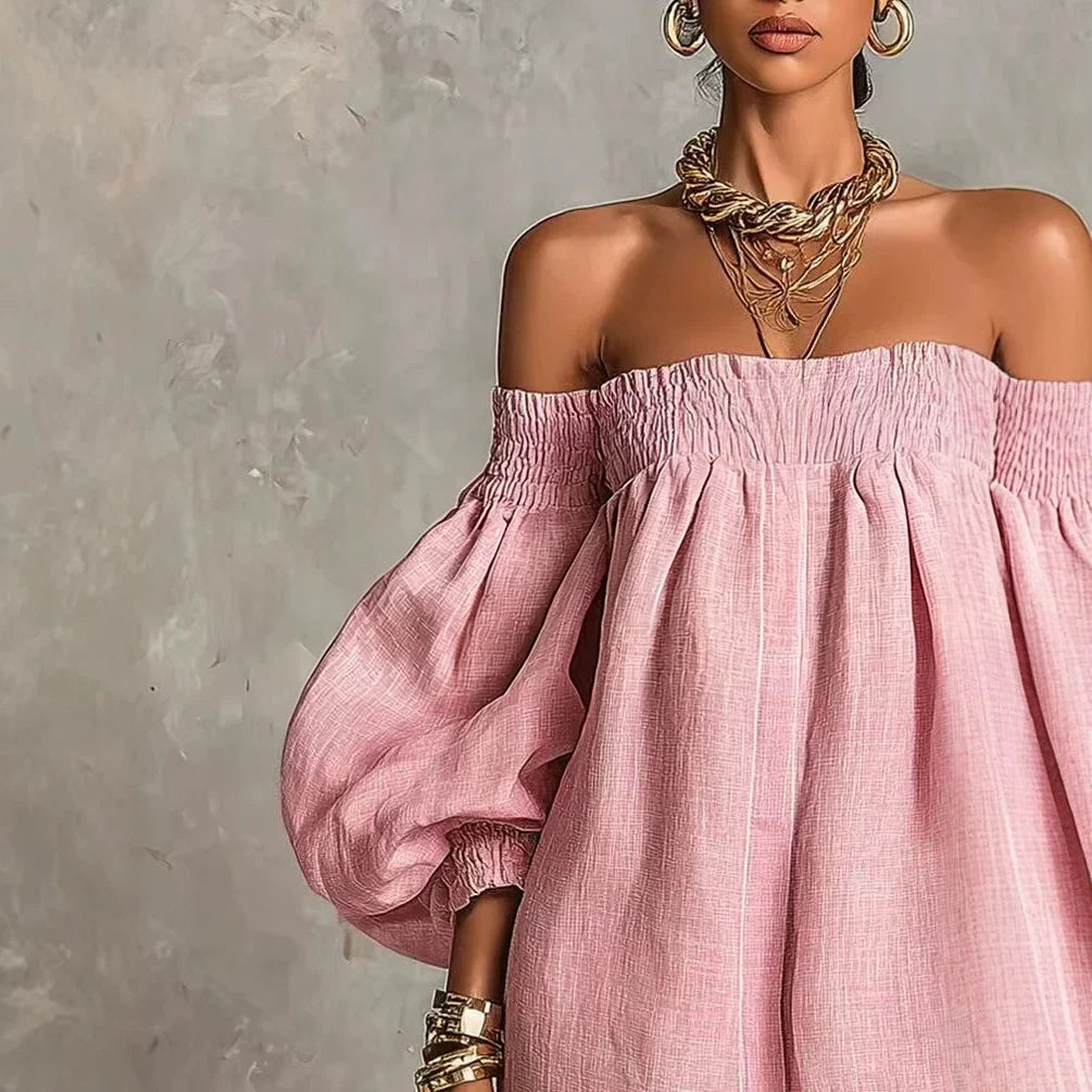 Robe rose pastel bohème