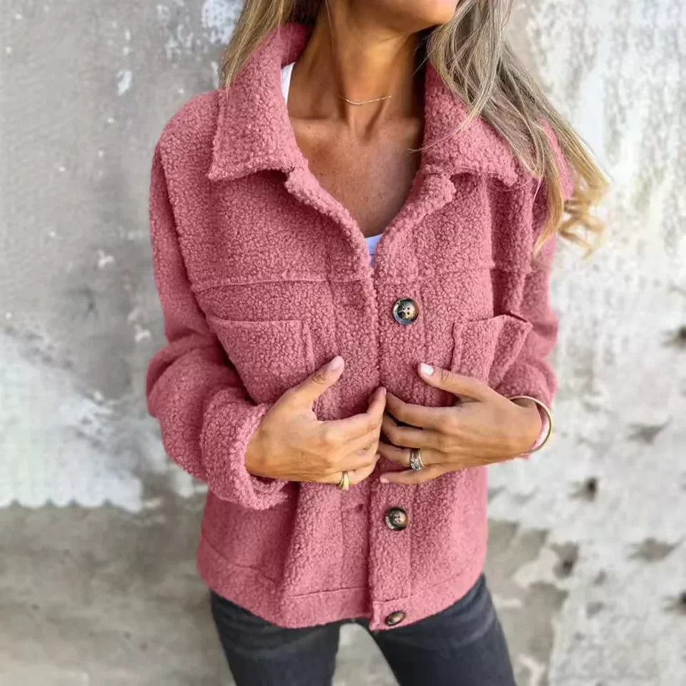 Tirina - Teddy Jacket Button-Up