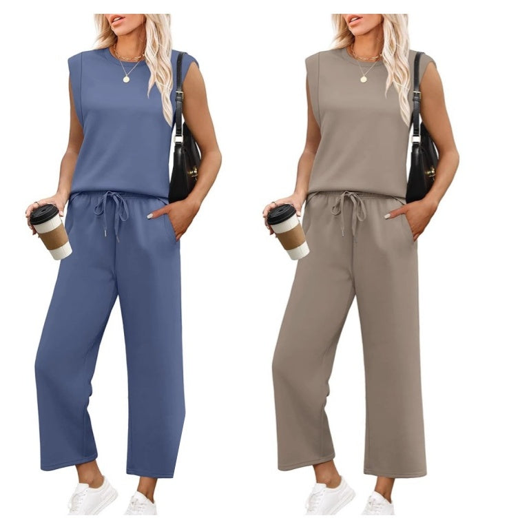 🌺 Hot Sale 49% OFF🌺 New Women's Sleeveless Top & Wide-Leg Pants 2-Piece Set