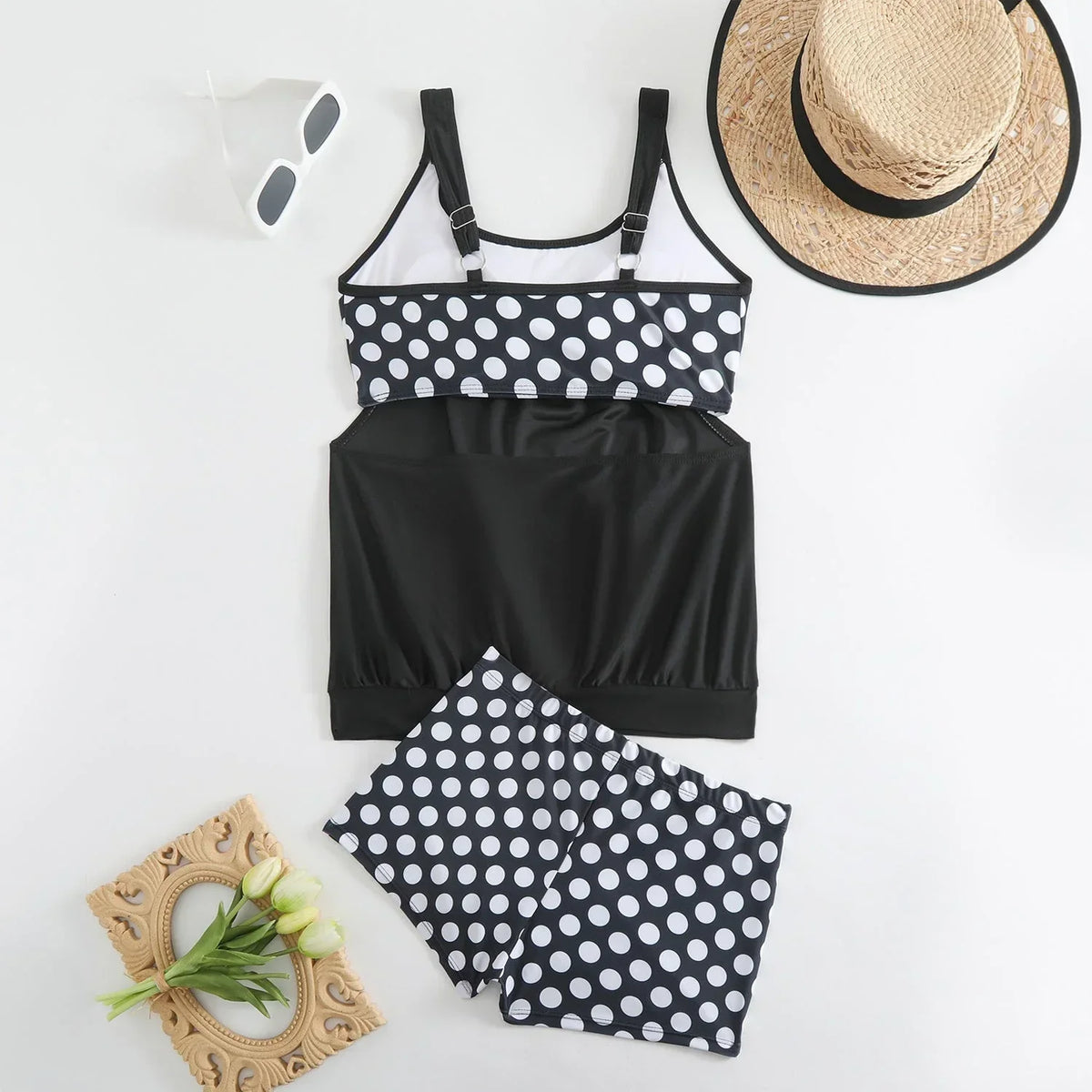 🏖️Summer Hot Sale- 50% OFF👙Women's Polka Dot Two Piece Swimsuit✨