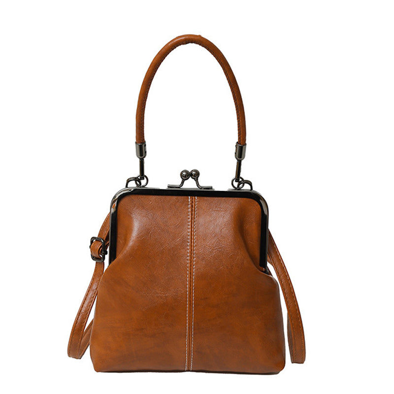 🔥 50% OFF TODAY! 👜 Women's Kiss Lock Crossbody Bag ✨ Elegant Vintage Style with Top Handle
