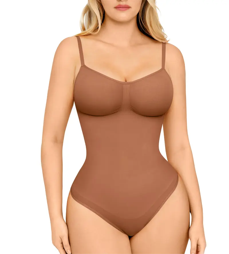 🔥 50% OFF TODAY! 💕 Seamless Thong Bodysuit Jumpsuit ✨ Sculpting Fit, Adjustable Comfort & Invisible Under Any Outfit
