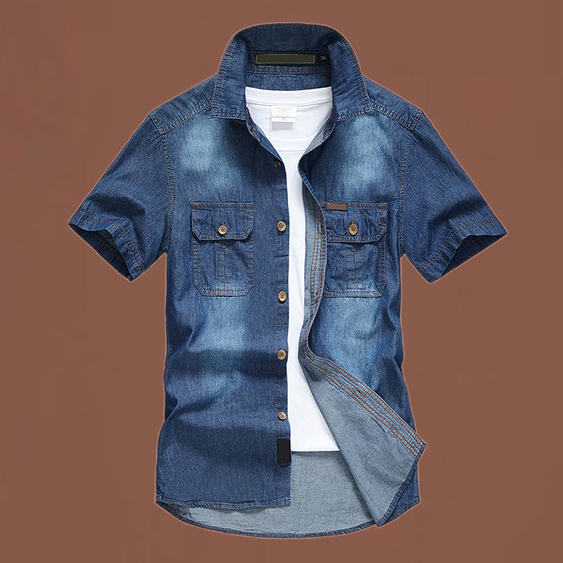 π 2026 Sale β Over 30,000 Sold! π Menβs Washed Denim Shirt β Rugged Charm, Effortless Cool π