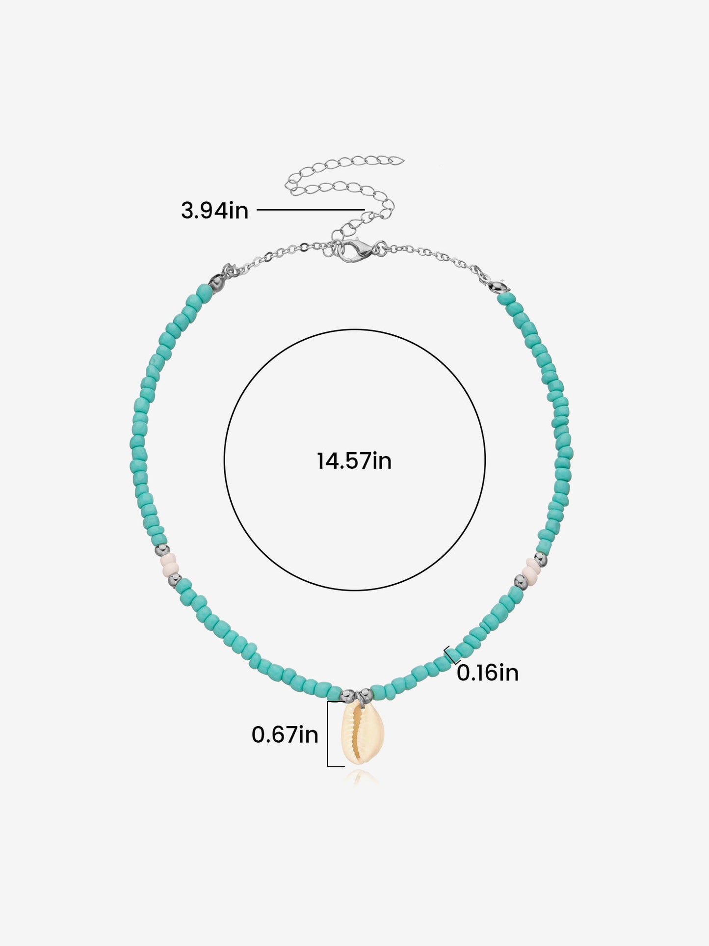 Ocean Style Simple Shell Pendant Beaded Necklace