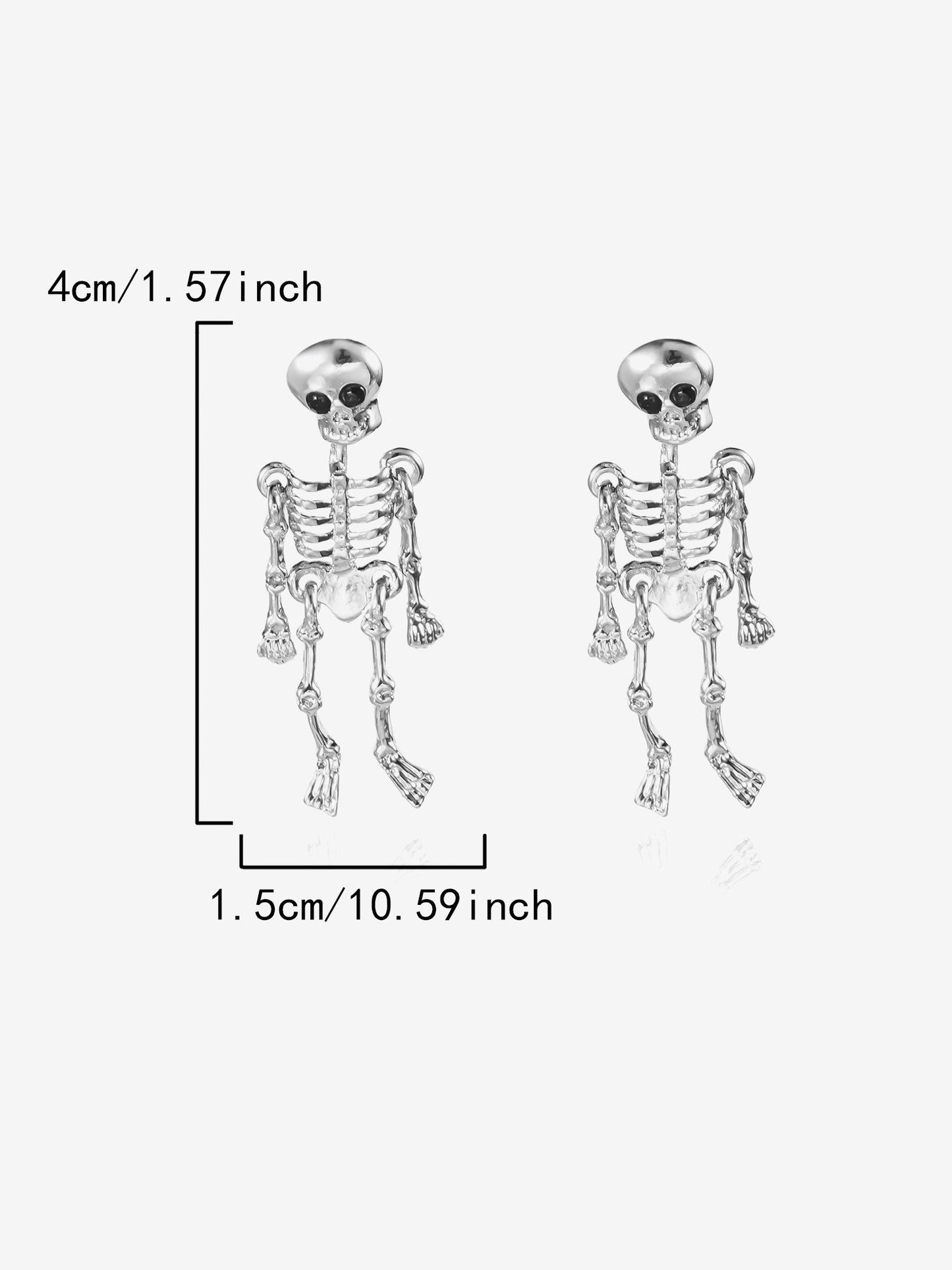 Gothic Halloween Skull Skeleton Stud Earrings