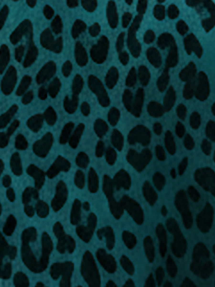 Leopard Print Button Down Long Sleeve Shirt