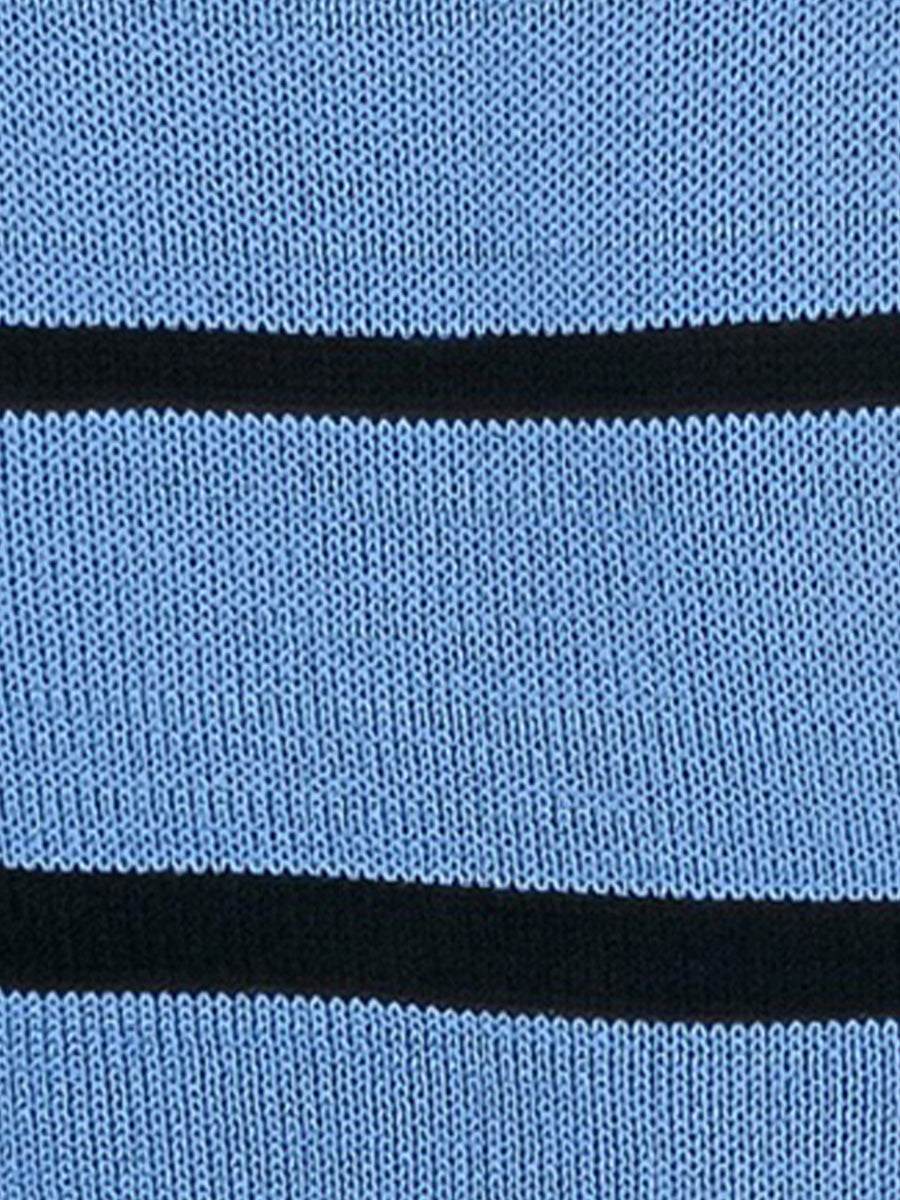 Color-Block Striped Short Sleeve Knitted Bodycon Dress