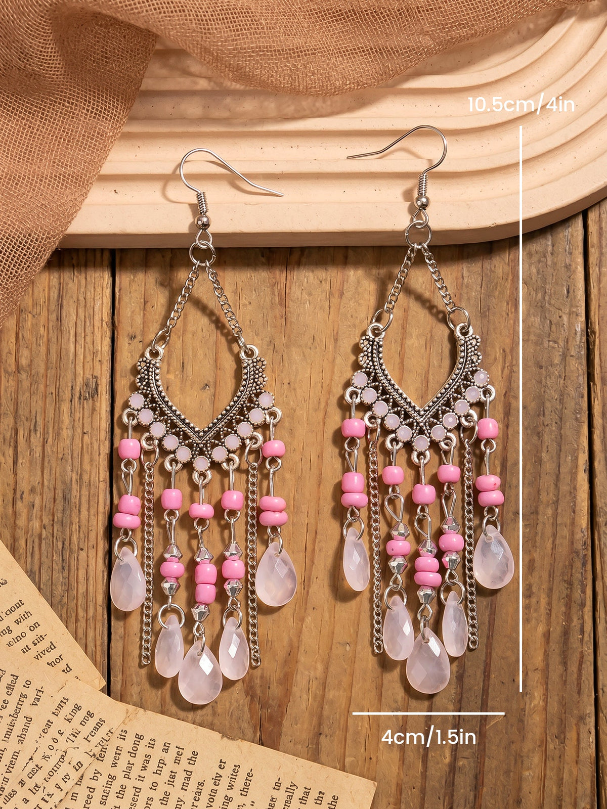 Bohemian Vintage Beaded Fringe Earrings
