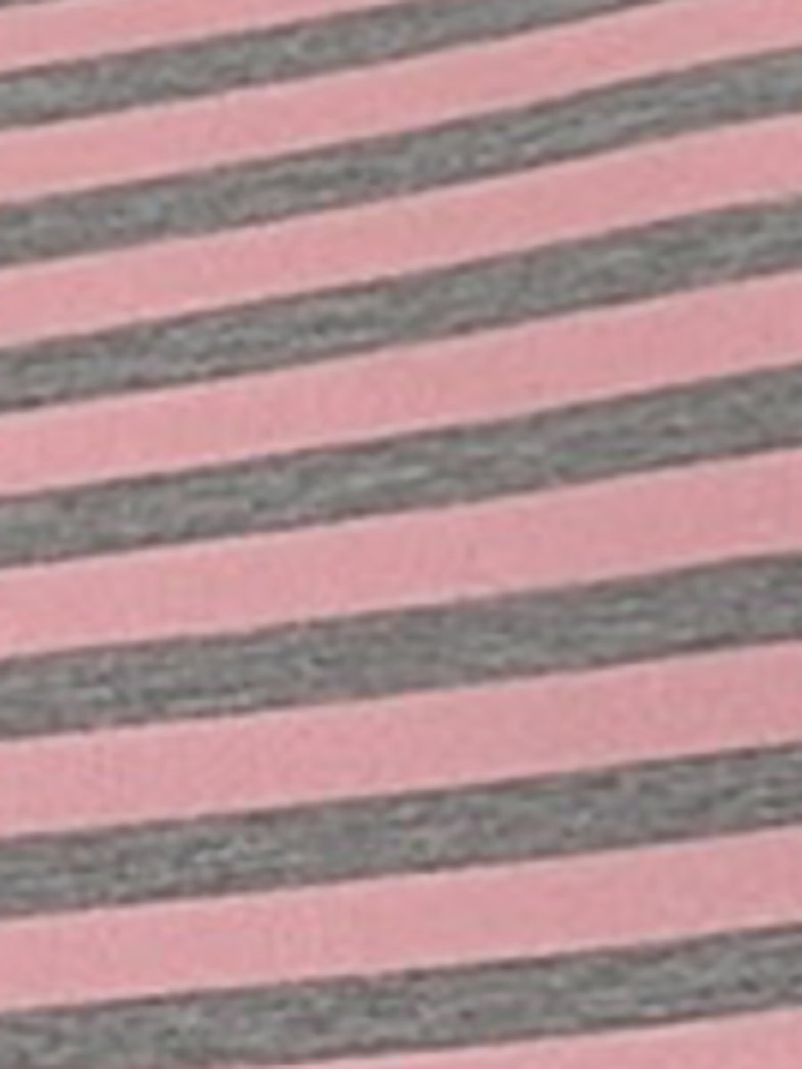 Cotton Colorblock Striped Boat Neck Long Sleeve Top