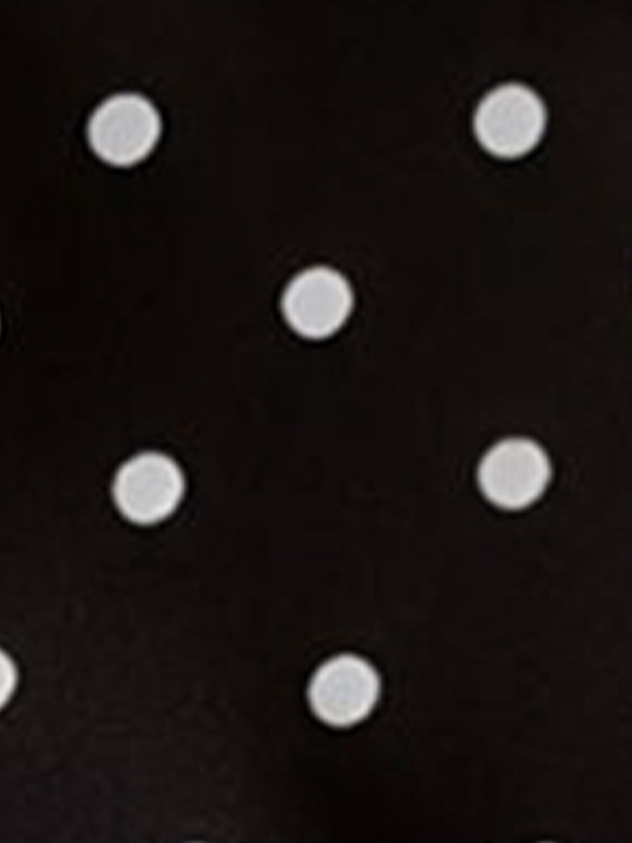Sleeveless Satin Polka Dot Lace Irregular Hem Blouse