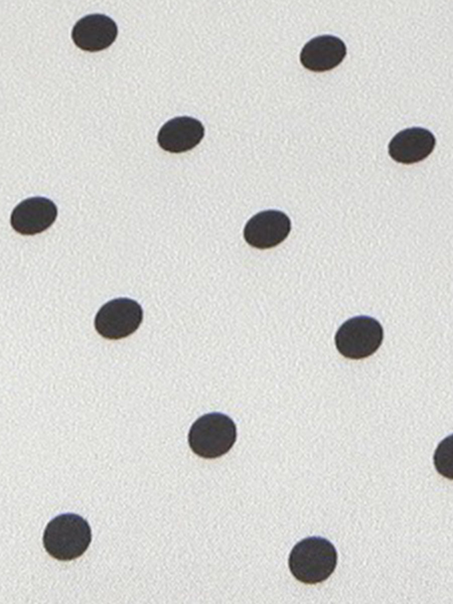 Polka Dots Bow Belt Long Sleeves Casual Blazer